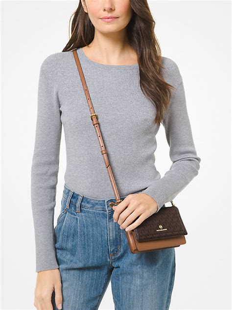 michael kors small crossbody jet set|Jet Set Small Logo Smartphone Convertible Crossbody Bag.